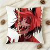 Alastor H-Hazbin H-Hotel Double-Sided Printed Square Decorative Cushion Cover For Sofa Living Room Home Decor