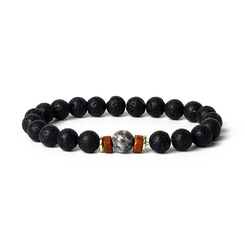 Lava Onyx Dzi Tibetan Buddha Bracelets Men Volcanic Stone Chakra Beads Diffuser Bracelet Women Vintage Meditation Amulet Jewelry