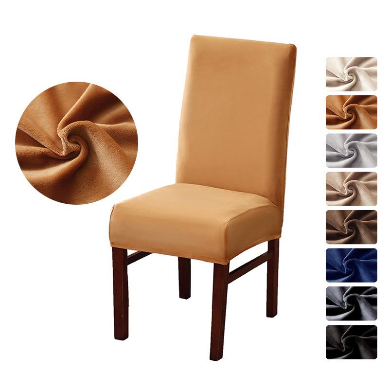 Multi-Season Waterproof Velvet Chair Cover for Home, Restaurant, or Hotel