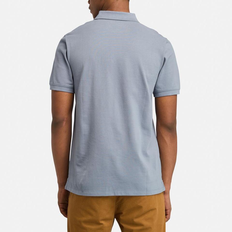Timberland Solid Color Casual Polo Shirt Men tops Blue A6943-073