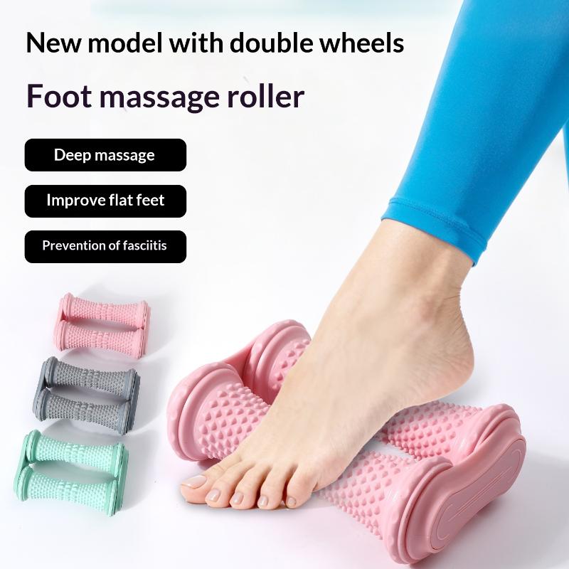 Foot Double Row Roller Massager Plantar Fasciitis Prevention Foot Relaxation Reflexology Massage Tool For Improving Flat Feet