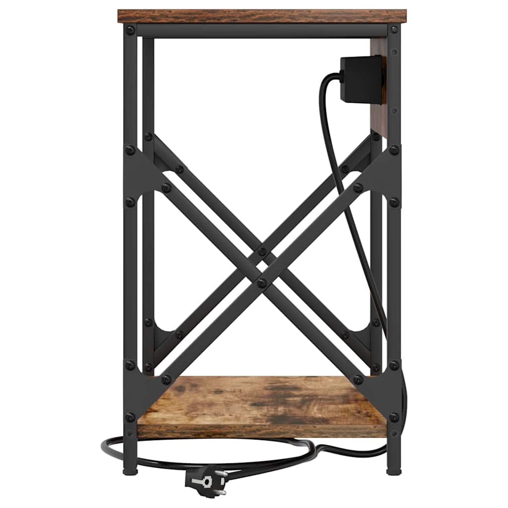 Nightstand Smoked Oak 41 x 31 x 51 cm Engineered Wood