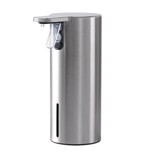 

Umimile Liquid Soap Dispenser, Stainless Steel, Rechargeable, IPX7 Waterproof, for Dishwashing Detergent, Body Soap, and Shampoo, Made of SUS304 Steel