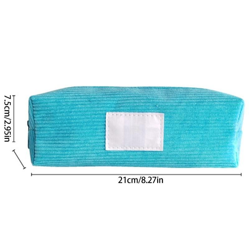 Large Capacity Pencil Bag Japanese Styles Pencil Case Pen Pouch Corduroy Pencil Pouch Pen Case School Office Supplies