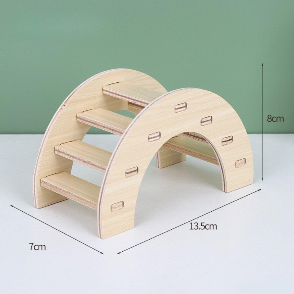 Wooden Platform House Chewable Hamster Climb Toy New Hamster Villa Pet Supplies