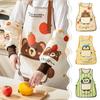 Waterproof Oil Resistant Kitchen Aprons Vest Style Anti Dirty Wipeable Hands Apron with Removable Hand Towel Detachable