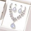 3 Piece Women Minimalist And High-end Set Earrings Necklace Suitable For Party Anniversaries Fashionable Personalized Sets