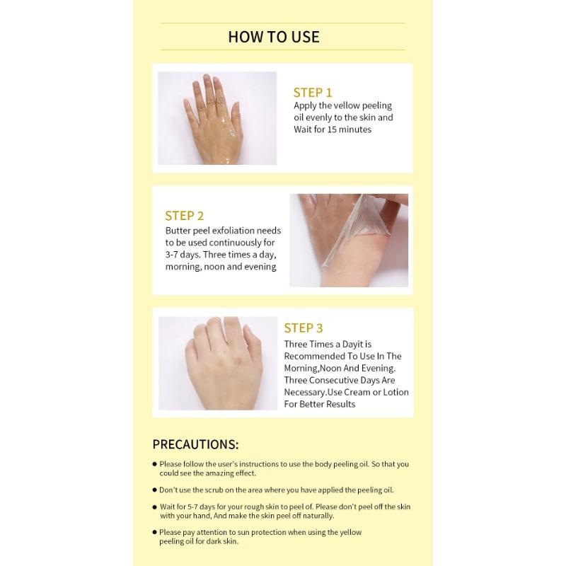 White Peeling Oil Hand and Foot Face Whole Body Care Moisturizing Oil