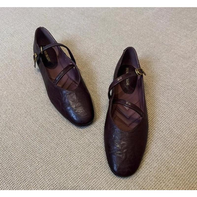 

Мода Новые Балетки Мэри Джейн Женские Ретро Подошва Кожа Балет Весенний Тренд Платье Элегантная Обувь Повседневная Неглубокая Комфорт Zapatos Mujer 40