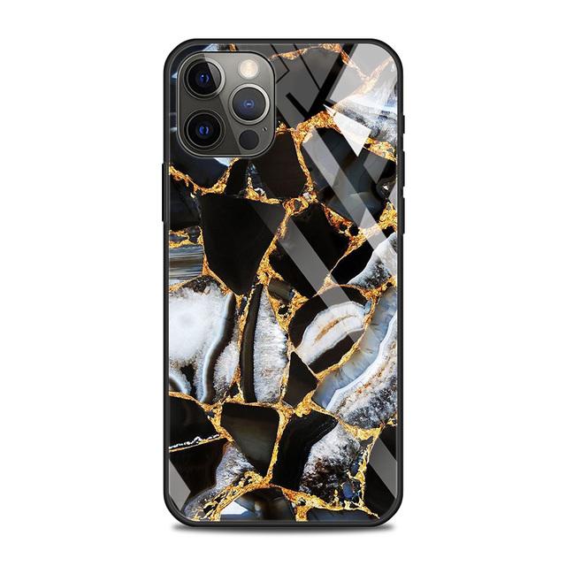Tempered Glass Case For Iphone 12 11 Pro Max 14 13 12 Mini Fundas X Xr Xs Max 8 7 6s Plus Cover Shell Fundas Colorfull Marble