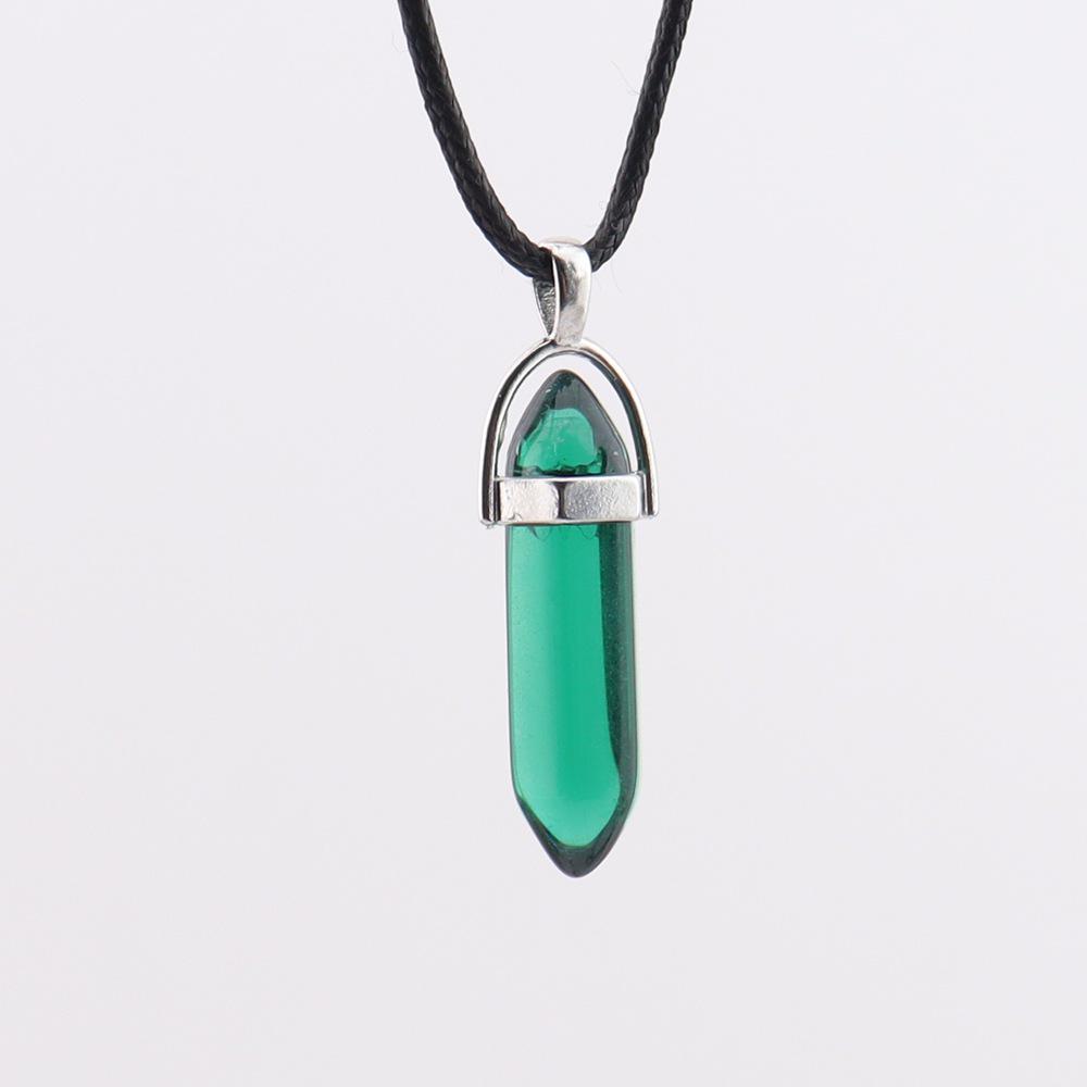 Шестигранный аметист Розовый кварц Подвеска на шею с обмоткой проволокой