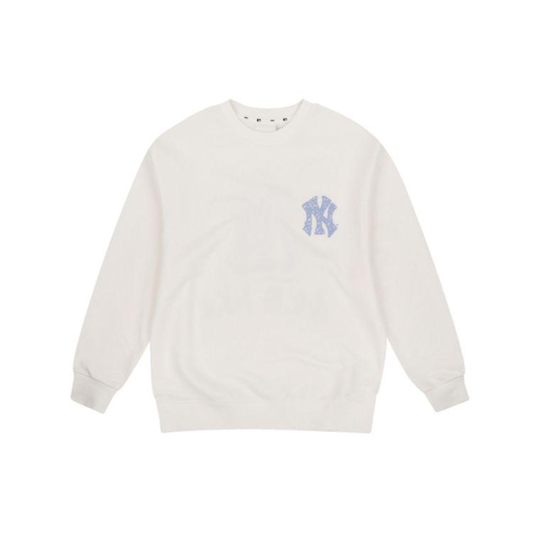 MLB Like Series New York Yankees Back Large Letter Logo Crewneck Sweatshirt Unisex Sweatshirt Ivory 31MT05941-50I