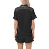 Satin Double Ruffle Imitation Silk Suit Short-sleeved Shorts Ladies Home Clothes