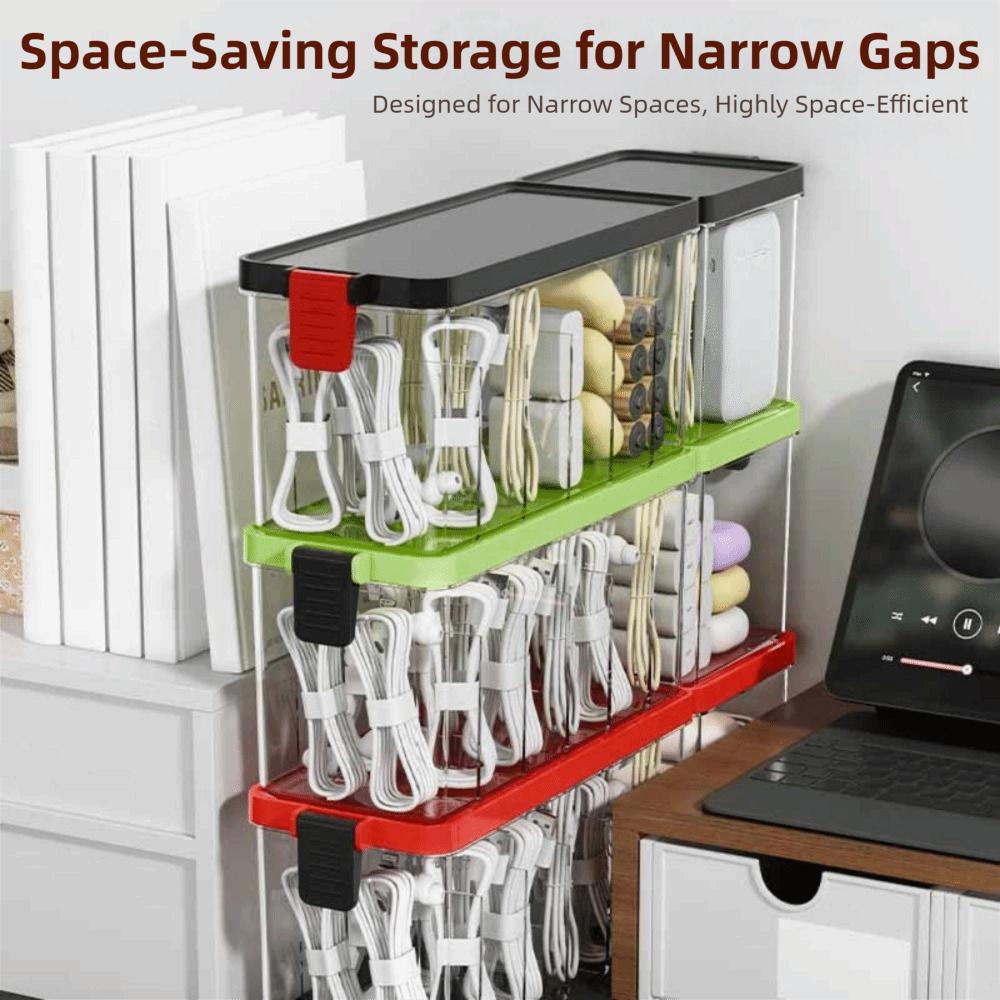 Dustproof Card Cable Organizer Box Durable Charger Wire Organizer  Tech Accessories Storage