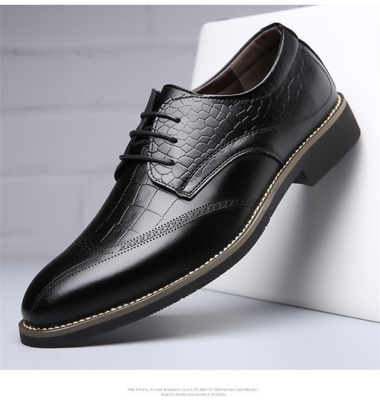 

Свадебные туфли мужские деловые молодежные кожаные туфли британский стиль осенние деловые повседневные формальные мужские туфли 38 чёрный