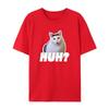 HUH Cat Fun Emojis Stunning Personality Casual TShirt Mens and Womens Luxury Brand Top
