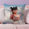Chinese Anim Nezha Pillow Case Pillowcase Ultra Soft Skin Friendly Fabric Cloud Like Comfort & Concealed Zipper