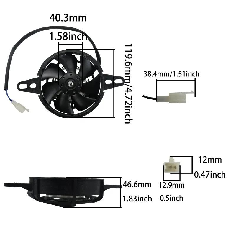 LINGQI RACING Radiator Fan Cooling Fans For 50-250cc Oil Cooler ATV Quad Motocross 12V Enduro Dirt Pit Bike Engine Parts