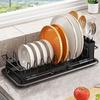 Dish Drying Rack Retractable Sink Drain Rack Adjustable Non-Slip Drainer Organizer for Apartment RV Counter Kitchen Pot Pan Baby