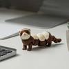3D Printed Articulated Ferret Toy, Flexible Jointed Fidget Animal Figurine, Cute PLA Desktop Ornament & Car Decor, Stress Relief Kids Gift