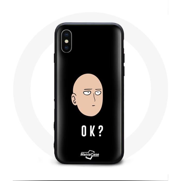 Coque iPhone X One Punch Man Saitama ok