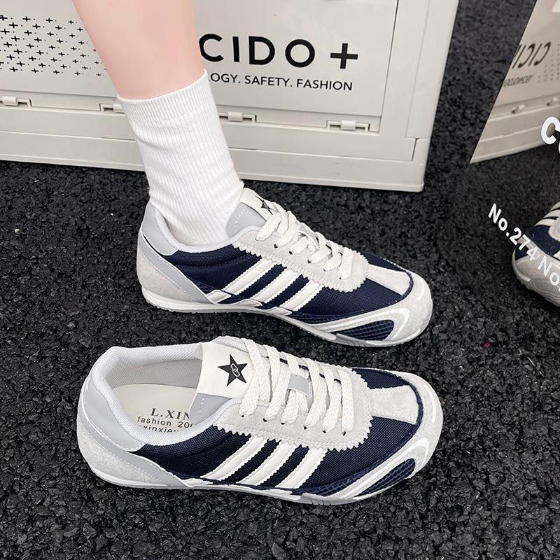 thick-soled red German training shoes women's 2025 spring and autumn new mesh versatile Forrest Gump shoes soft-soled casual board shoes sports shoes