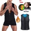 Men Fitness Vest O-neck Sleeveless Zipper Placket Protection Vest Muscle Defining Vest Safety Pullover Tank Tops