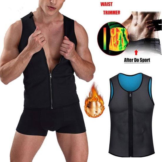 Men Fitness Vest O-neck Sleeveless Zipper Placket Protection Vest Muscle Defining Vest Safety Pullover Tank Tops