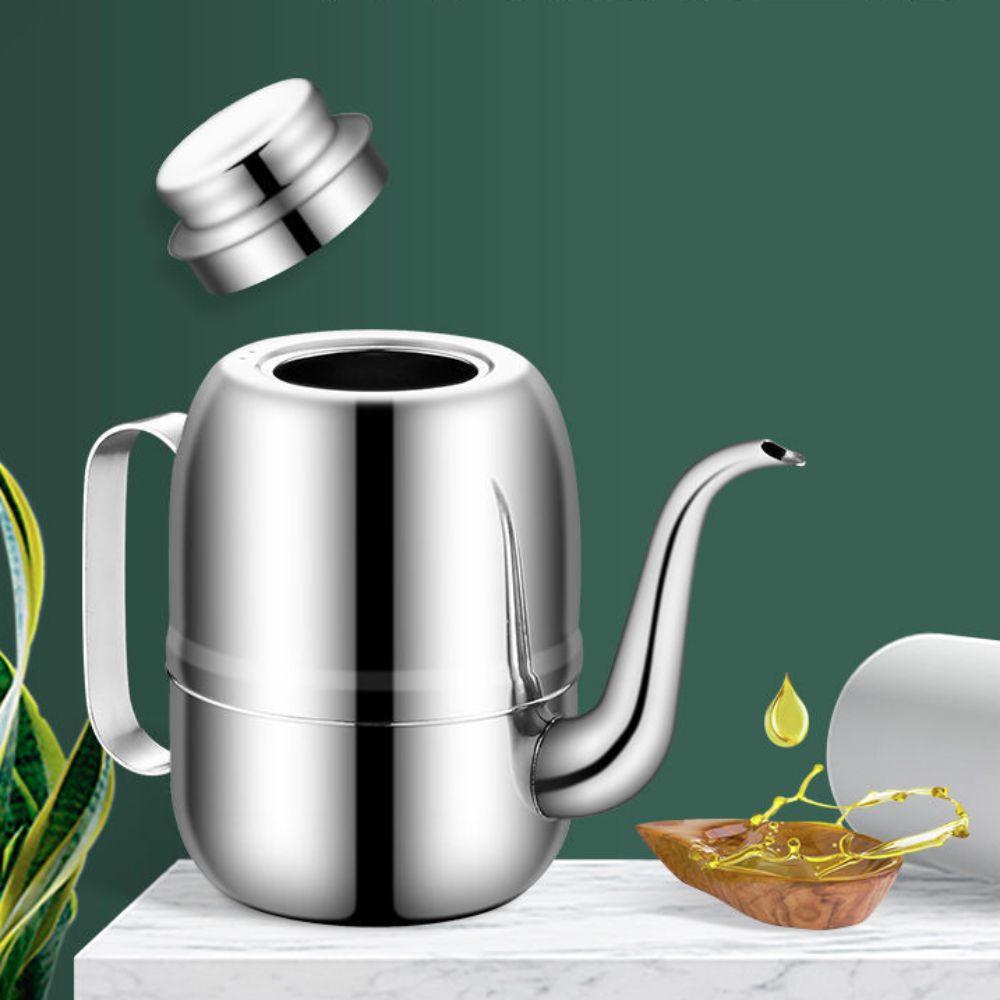 Stainless Steel Oil Dispenser 14/18/24/32/48oz Olive Oil Bottle Kitchen Supplies Oil Pot  Liquid