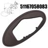 Auto Außenspiegel Dichtung links für BMW für Mini R50 R52 R53 2002-2008 51167058083 Auto ABS Schwarz Außenteile Außenspiegel Dichtung