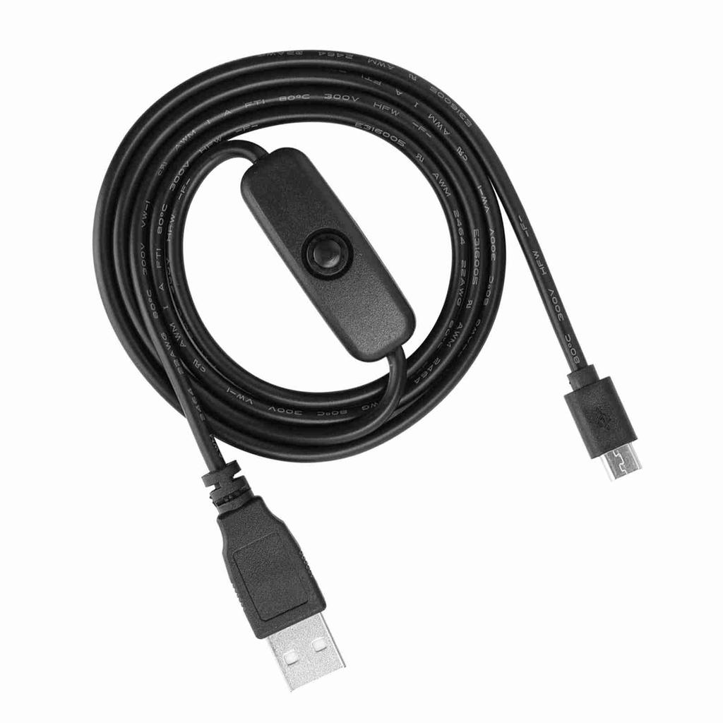 Micro USB Power Charging Cable with On   OFF Switch for Raspberry Pi 3   2   B   B+   A