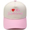 My Boyfriend Love Embroidery Truck Driver Baseball Cap Retro Color Matching Men's and Women's Casual Sun Hat