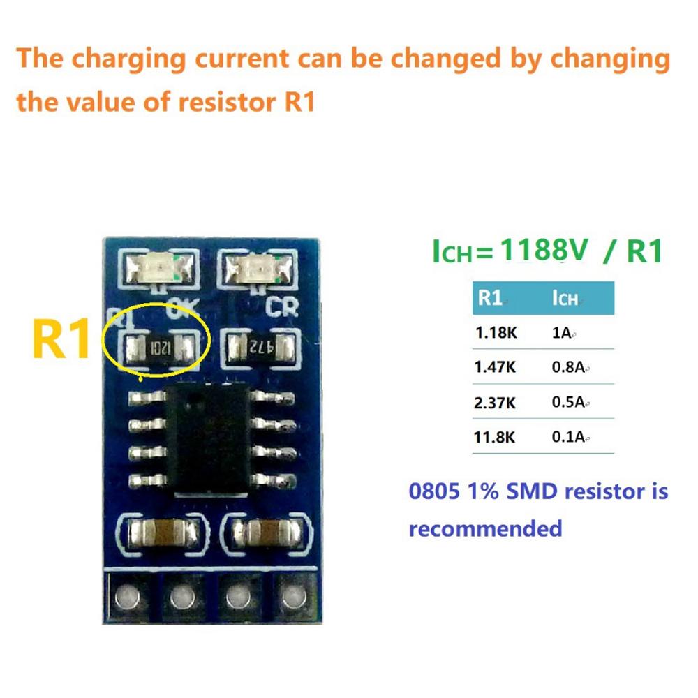 1A 1.1V 1.7V 18611 LiPo Li-ion Lithium-Akku-Ladegerätemodul MPPT Solar-Laderegler SD11CRMA Solarpanel-Akkuladung