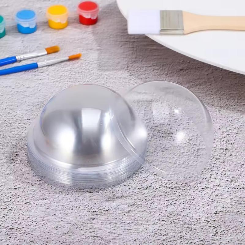 10/20/50PCS DIY Half Ball Cover Clear Candy Dome Set Plastic Half Dome Ornament Christmas Halloween Party Gift Packaging Cover