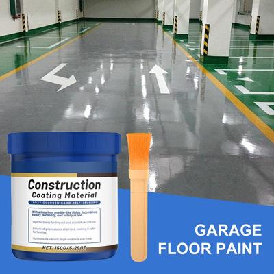 Podlahový nátěr Venkovní betonová barva S štětcem Plnivo Obnovovač Šedá Voděodolná Rychleschnoucí 170g Pro terasy Stěny