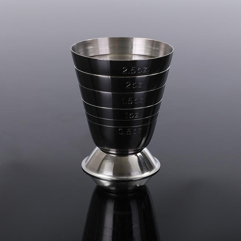 1/2 Bucăți Pahare Cocktail Bar Cupă Măsurare Băuturi Amestecate 75ml Shaker Cocktail Oțel Inoxidabil 3 în 1 Măsură Jigger Accesorii Petrecere Bar