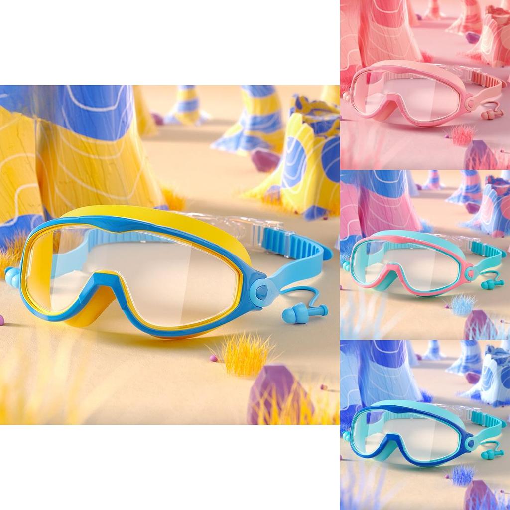 Childrens Swimming Goggles Hd Waterproof Antifog Large Frame For Kids Pool Water Sport