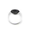 Silver Ring 'Linda' Black Silver (rhodium Plated) - 14x12 Mm