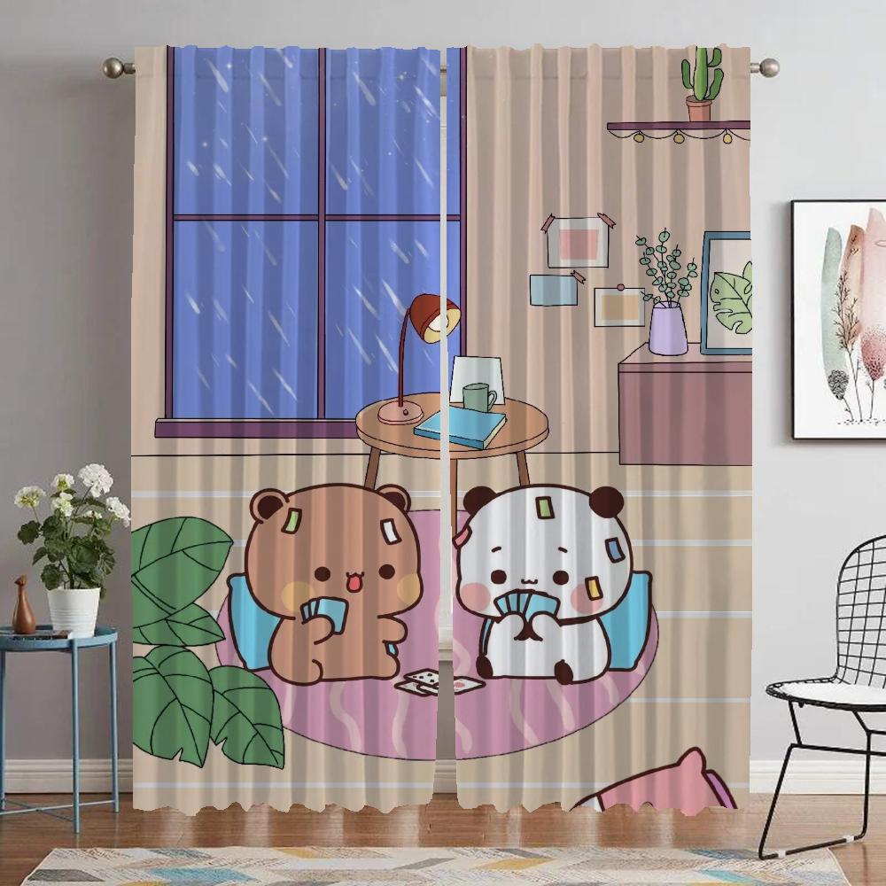 Bubu and Dudu Curtains for Living Room Curtain for Room 2 Panel Partition Home Interior Curtains Halloween Decoration Shades