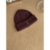 Fall/Winter Street Fashion Distressed Knit Cap for Men and Women, Versatile Retro Metal Cross Emblem Wool Hat, Couple Beanie Cap