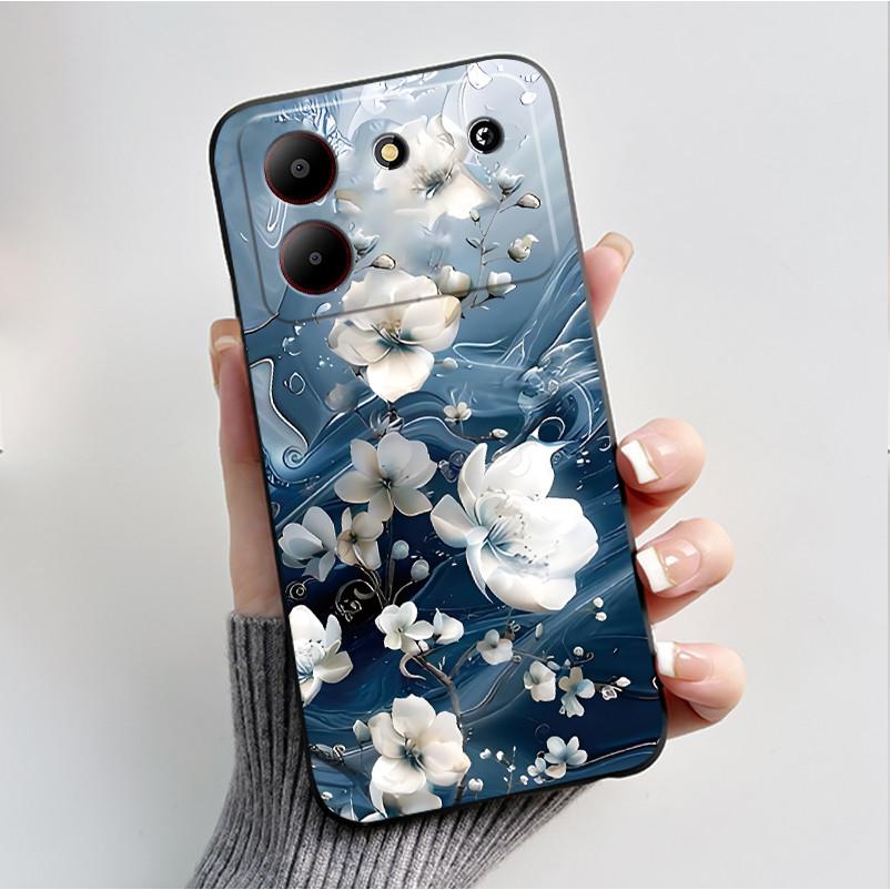 For ZTE Blade A54 Case Protective Soft Silicone Flower TPU Covers for ZTE BladeA54 4G Bumper For Blade A34 A 54 Phone Cases Bag