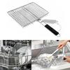 1PC stainless steel bbq grilling basket for fish,vegetable barbecue tools