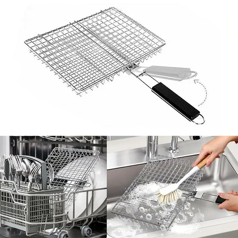 1PC stainless steel bbq grilling basket for fish,vegetable barbecue tools