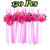 50-150Pcs 3D Fruit Drinking Straw Flamingo Disposable Paper Straws Wedding Favors Kids Birthday Party Barware Decorations