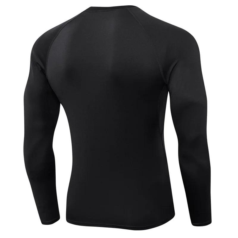 Workout-T-Shirt für Herren, langärmelig, Kompressionsshirts, cooles, schnelltrocknendes Sportunterhemd, Baselayer, Athletic Gym-T-Shirt