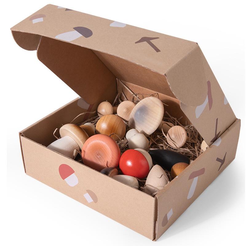 

Mushroom Design Colorful Wooden Educational Toy Children Learning Tool Gift