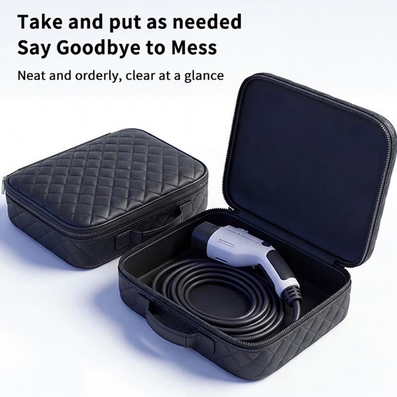 Electric Vehicle Charging Units Organizer Waterproof Storage Bag with Handle for Car Trunk Accessories