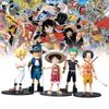 One Piece 5pcs Role Pvc Toy Model Desktop Decoration Children Christmas Gift