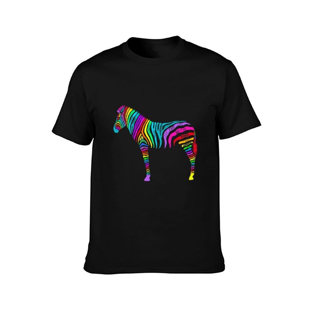 Zebra Words TShirt Cotton T Shirts High Quality Man T Shirt Cotton TShirt