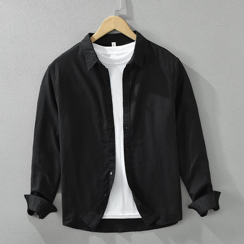 Pánská volná košile s dlouhým rukávem